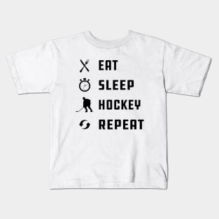 Ice Hockey - Eat Sleep Hockey Repeat Kids T-Shirt